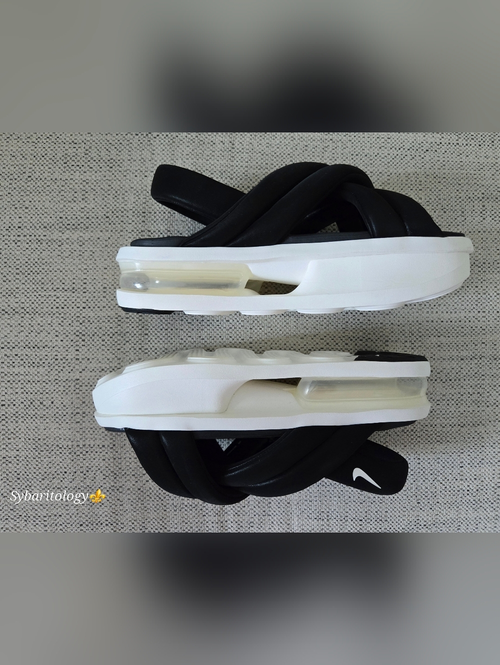 NWT NIKE AIR MAX ISLA Women's Black Platform Slide Sandals Size: 11/43 - Picture 4 of 13